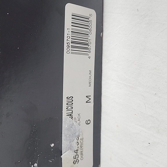 NWT Fergalicious By Fergie Black Wedge Sandals Size 6 4.5" Heel - Picture 11 of 11